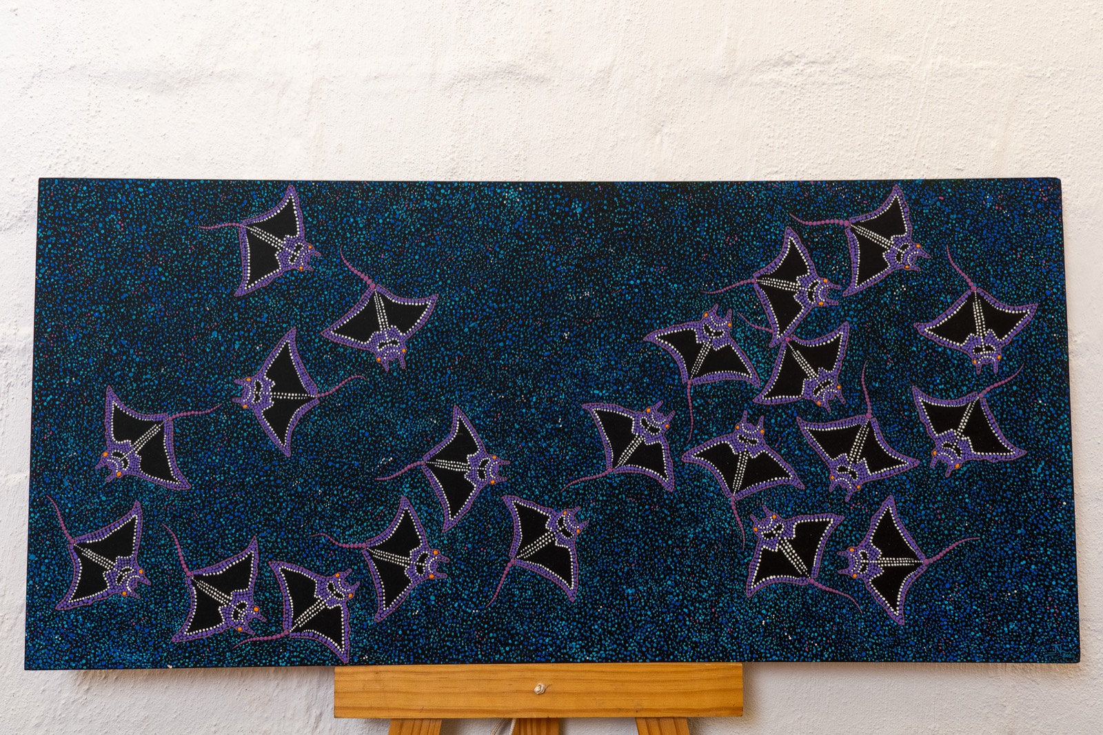Manta Migration, dot painting