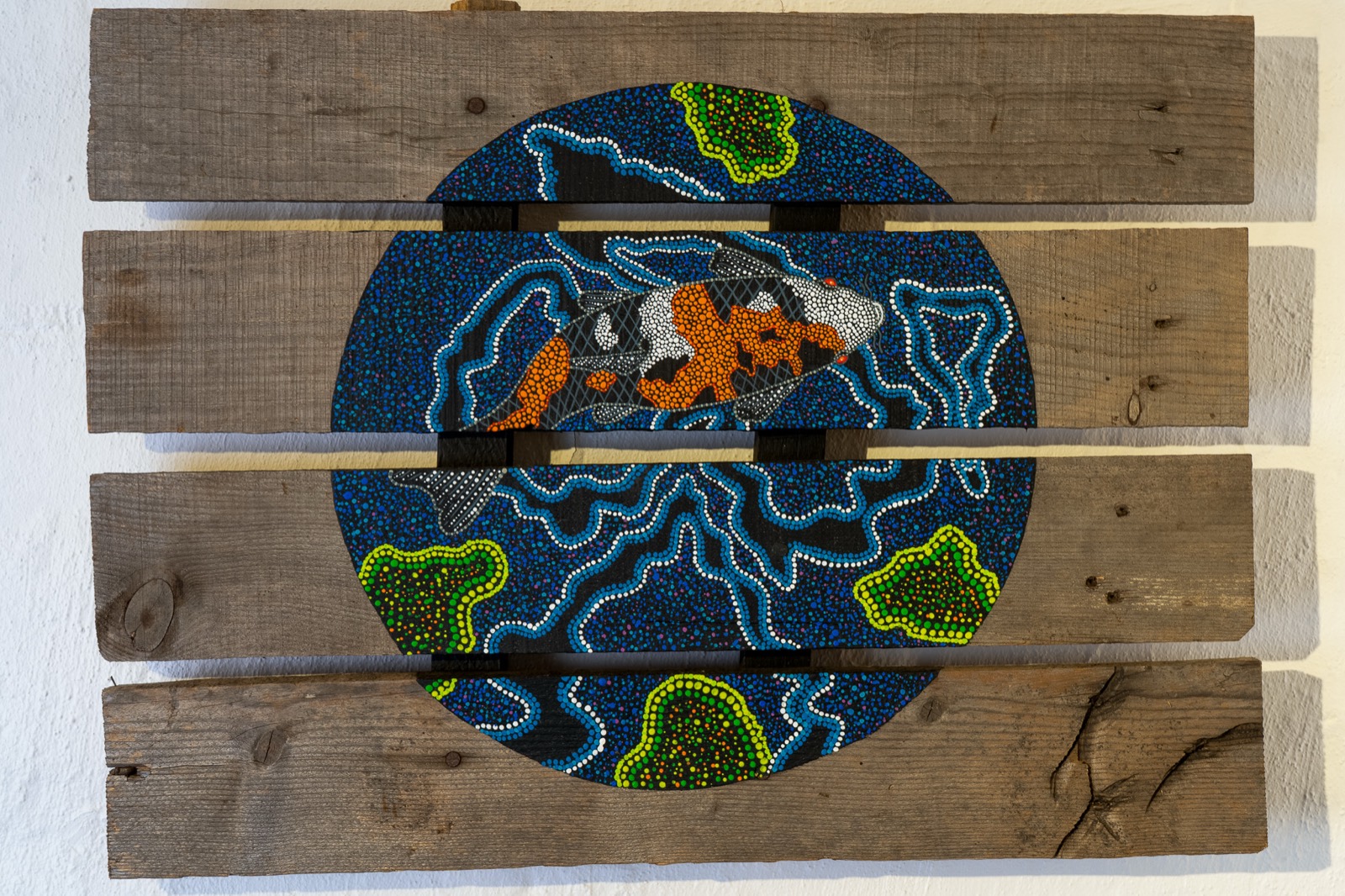 Round Koi, dot painting